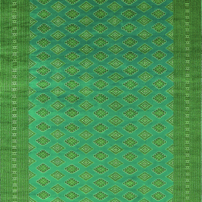 Machine Washable Oriental Green Industrial Area Rugs, wshurb1988grn