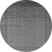 Round Oriental Gray Industrial Rug, urb1988gry