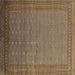 Square Oriental Brown Industrial Rug, urb1988brn