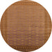 Round Oriental Orange Industrial Rug, urb1988org