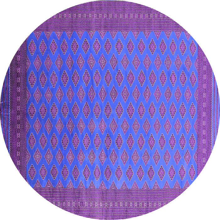 Round Machine Washable Oriental Purple Industrial Area Rugs, wshurb1988pur