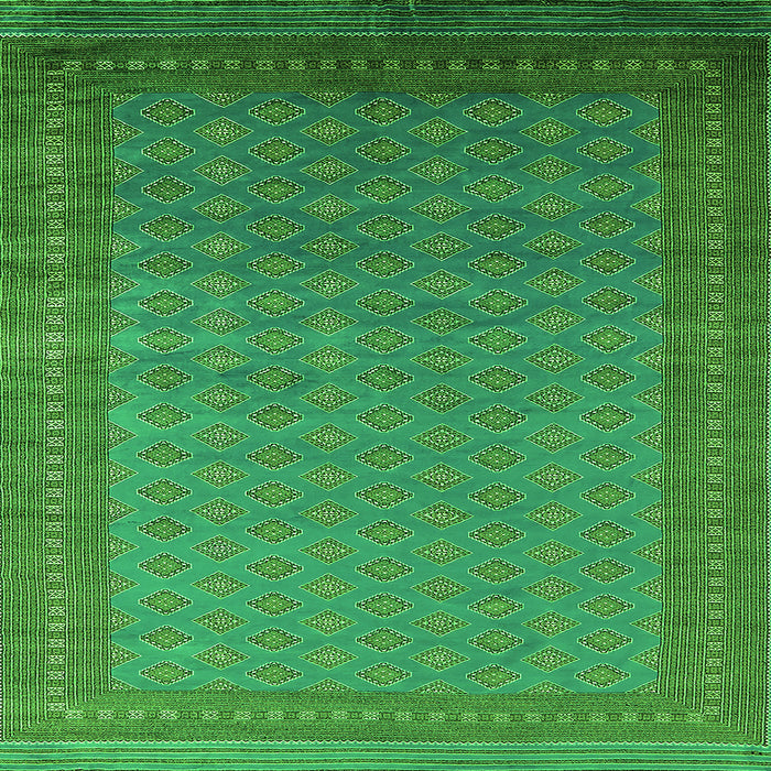 Square Oriental Green Industrial Rug, urb1988grn