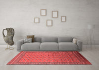 Machine Washable Oriental Red Industrial Rug, wshurb1989red