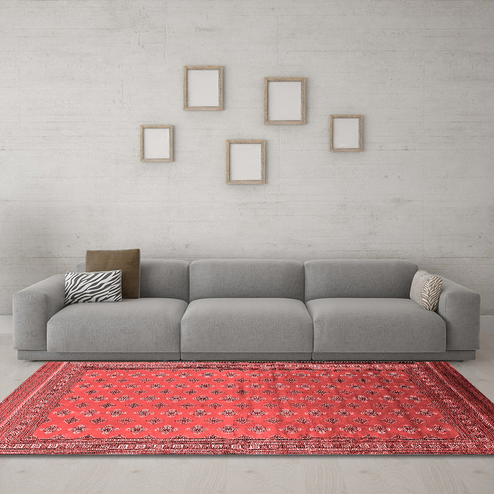 Industrial Red Washable Rugs