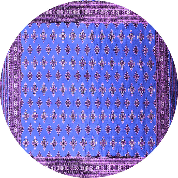 Round Machine Washable Oriental Purple Industrial Area Rugs, wshurb1989pur