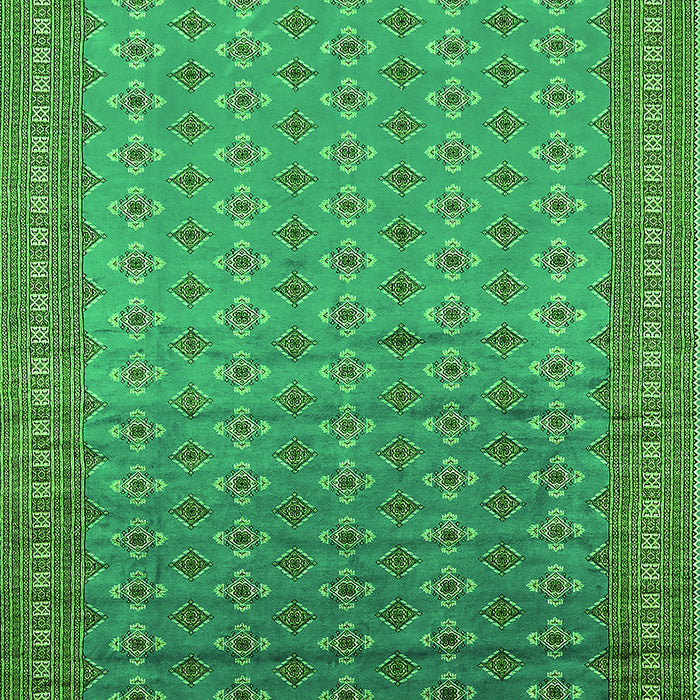 Machine Washable Oriental Green Industrial Area Rugs, wshurb1989grn