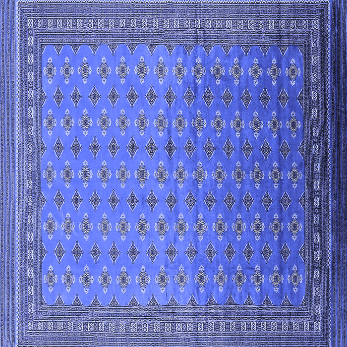 Square Oriental Blue Industrial Rug, urb1989blu