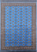 Machine Washable Industrial Modern Iceberg Blue Rug, wshurb1989