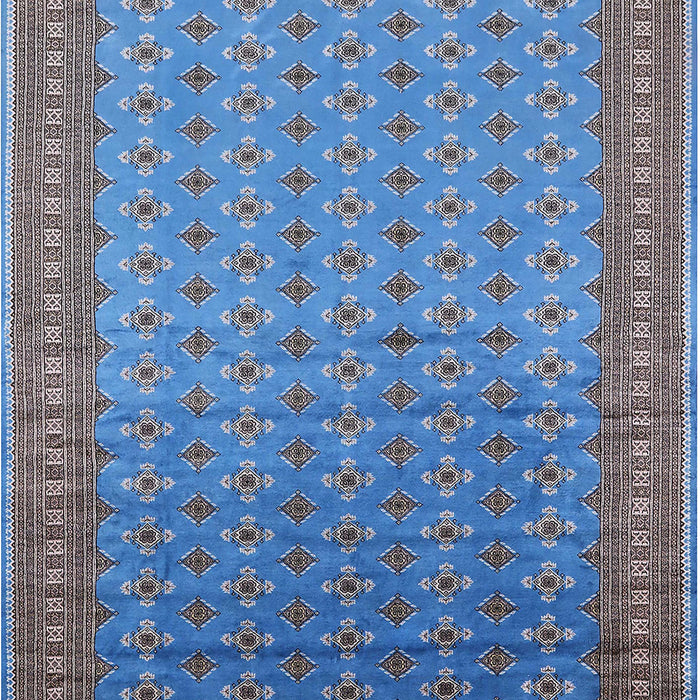 Machine Washable Industrial Modern Iceberg Blue Rug, wshurb1989