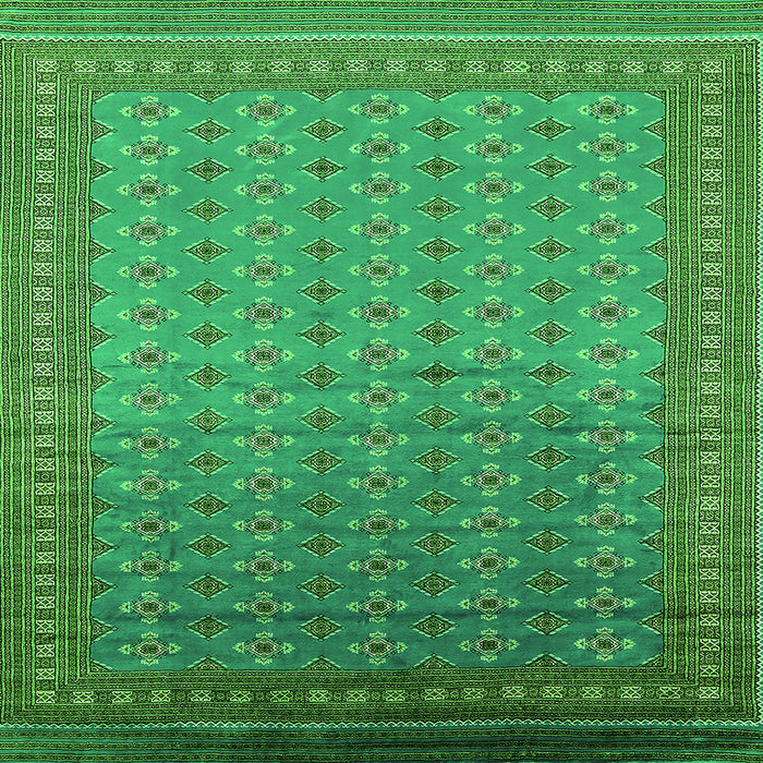 Square Machine Washable Oriental Green Industrial Area Rugs, wshurb1989grn