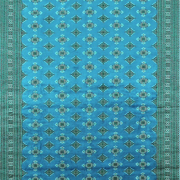 Machine Washable Oriental Turquoise Industrial Area Rugs, wshurb1989turq