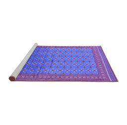 Sideview of Machine Washable Oriental Purple Industrial Area Rugs, wshurb1989pur