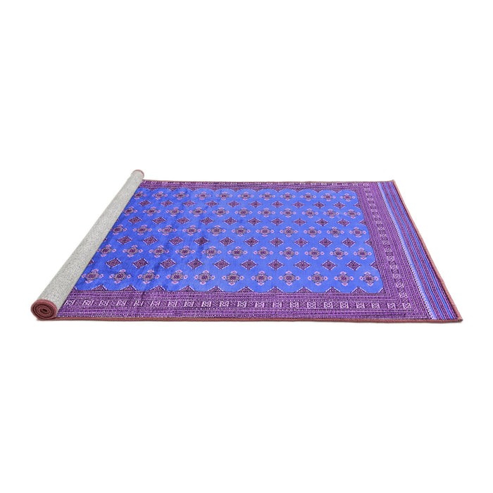 Sideview of Machine Washable Oriental Purple Industrial Area Rugs, wshurb1989pur