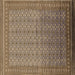 Square Oriental Brown Industrial Rug, urb1989brn