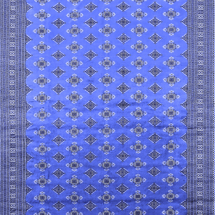 Machine Washable Oriental Blue Industrial Rug, wshurb1989blu