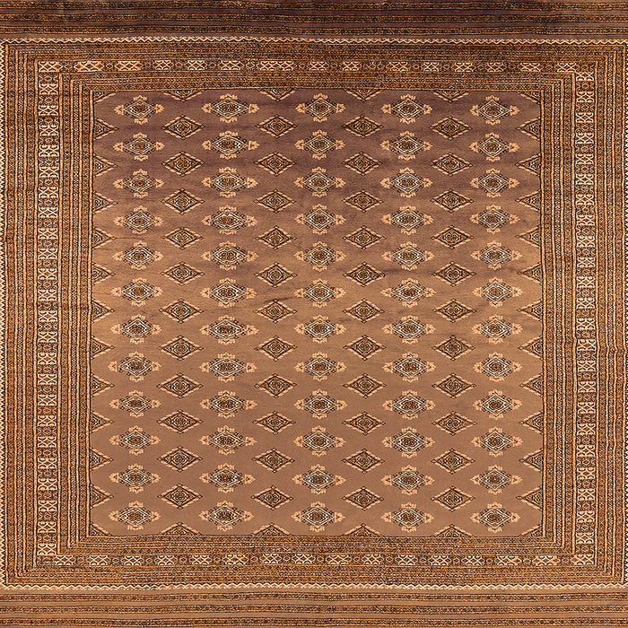 Square Oriental Orange Industrial Rug, urb1990org