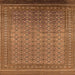 Square Oriental Orange Industrial Rug, urb1990org