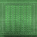 Square Machine Washable Oriental Emerald Green Industrial Area Rugs, wshurb1990emgrn