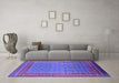 Machine Washable Oriental Purple Industrial Area Rugs in a Living Room, wshurb1990pur