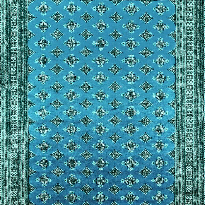 Machine Washable Oriental Turquoise Industrial Area Rugs, wshurb1990turq