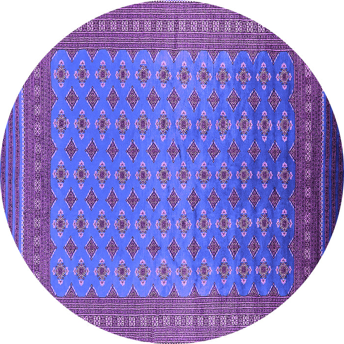 Round Machine Washable Oriental Purple Industrial Area Rugs, wshurb1990pur