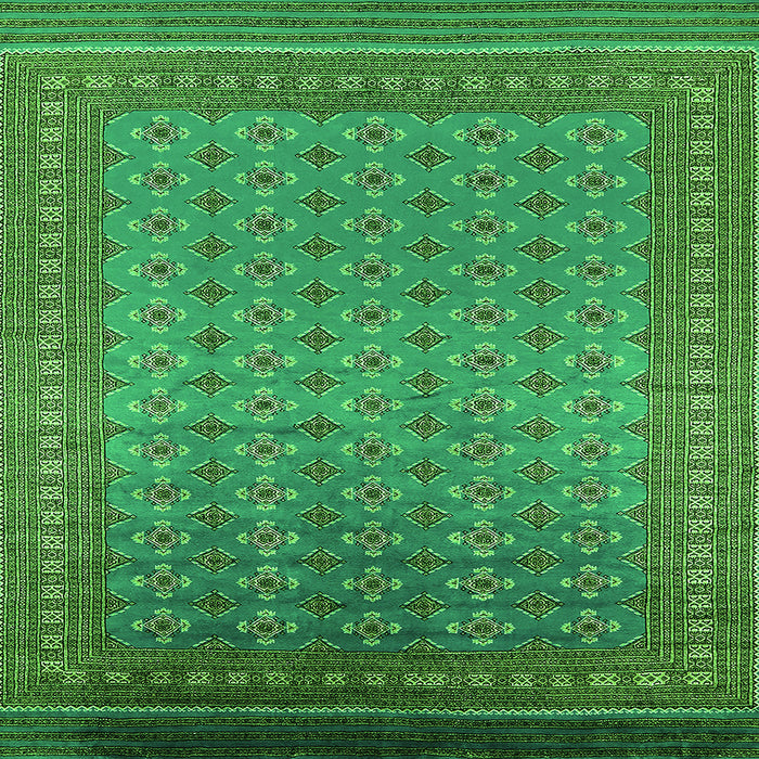 Square Machine Washable Oriental Green Industrial Area Rugs, wshurb1990grn