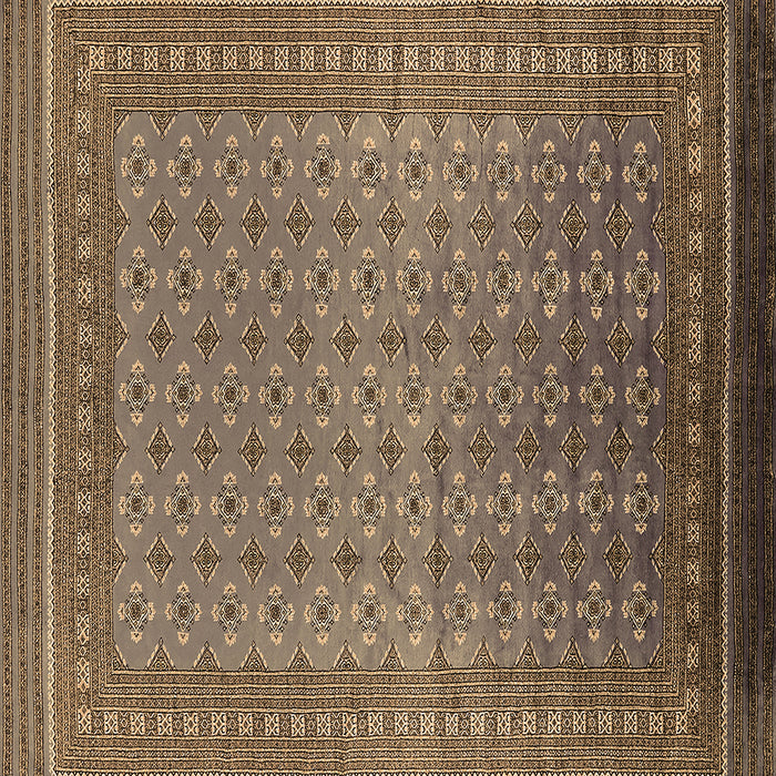 Square Oriental Brown Industrial Rug, urb1990brn