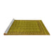 Sideview of Machine Washable Oriental Yellow Industrial Rug, wshurb1990yw