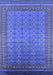 Machine Washable Oriental Blue Industrial Rug, wshurb1990blu