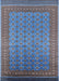 Mid-Century Modern Blue Oriental Rug, urb1990