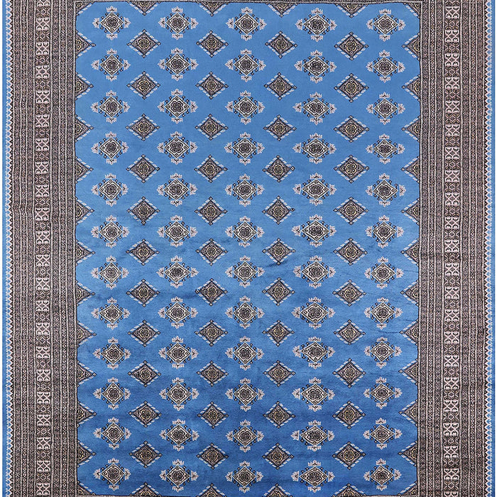 Mid-Century Modern Blue Oriental Rug, urb1990