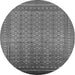 Round Oriental Gray Industrial Rug, urb1990gry