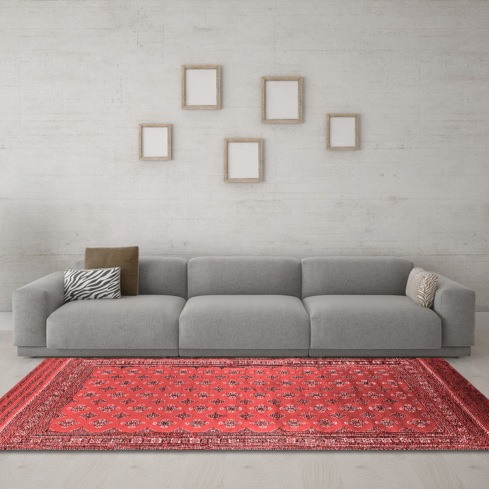 Industrial Red Washable Rugs