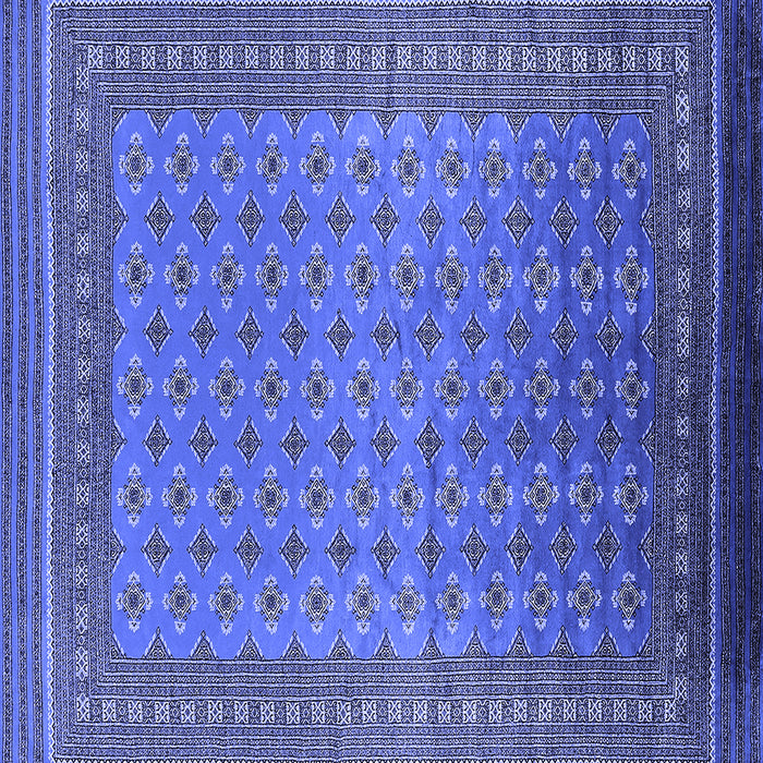 Square Oriental Blue Industrial Rug, urb1990blu