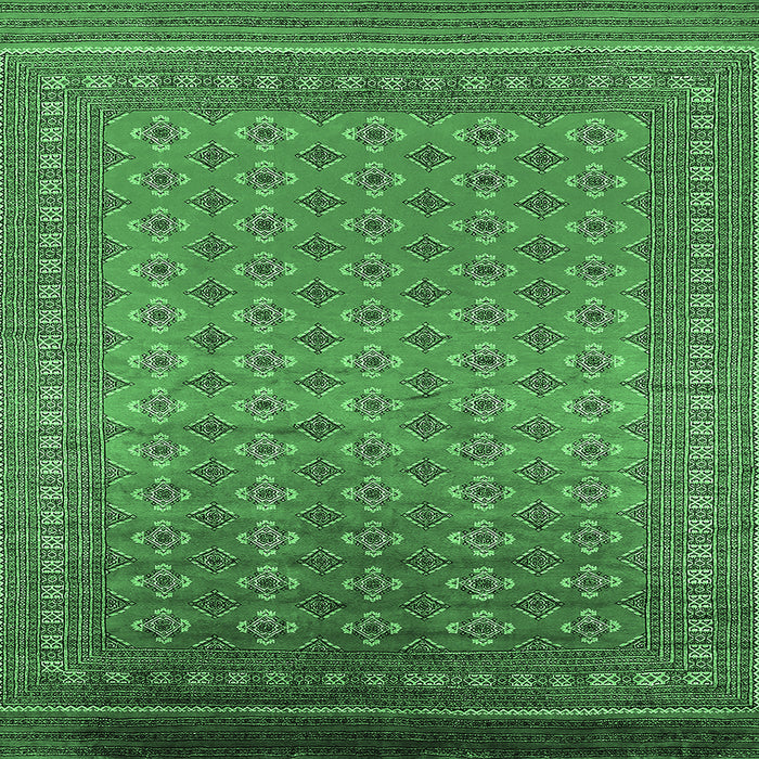 Square Oriental Emerald Green Industrial Rug, urb1990emgrn