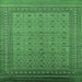 Square Oriental Emerald Green Industrial Rug, urb1991emgrn