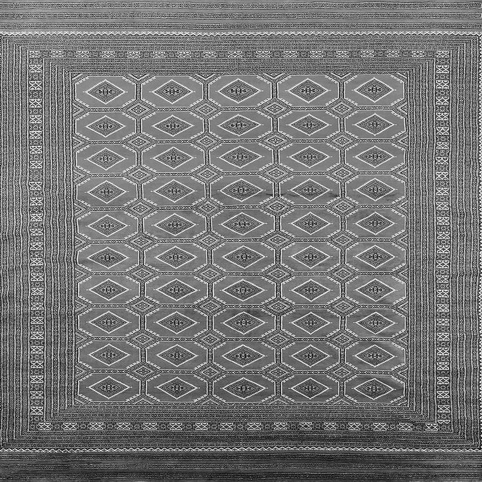 Square Machine Washable Oriental Gray Industrial Rug, wshurb1991gry