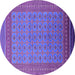 Round Oriental Purple Industrial Rug, urb1991pur