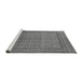 Sideview of Machine Washable Oriental Gray Industrial Rug, wshurb1991gry