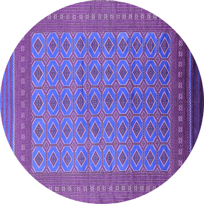 Round Machine Washable Oriental Purple Industrial Area Rugs, wshurb1991pur