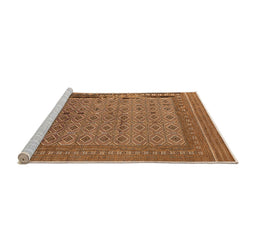 Sideview of Machine Washable Oriental Orange Industrial Area Rugs, wshurb1991org