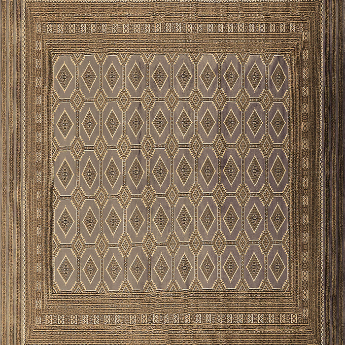 Square Oriental Brown Industrial Rug, urb1991brn