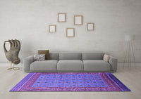 Machine Washable Oriental Purple Industrial Rug, wshurb1991pur