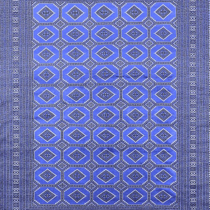 Machine Washable Oriental Blue Industrial Rug, wshurb1991blu