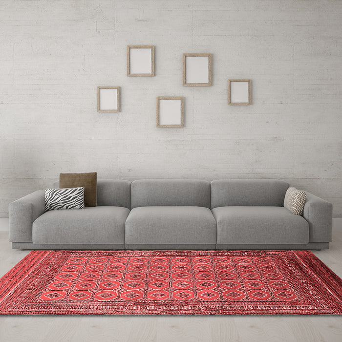 Industrial Red Washable Rugs