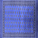 Square Machine Washable Oriental Blue Industrial Rug, wshurb1992blu