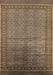 Machine Washable Oriental Brown Industrial Rug, wshurb1992brn