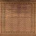 Square Oriental Orange Industrial Rug, urb1992org