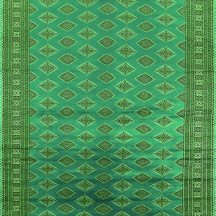 Machine Washable Oriental Green Industrial Area Rugs, wshurb1992grn
