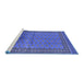 Sideview of Machine Washable Oriental Blue Industrial Rug, wshurb1992blu